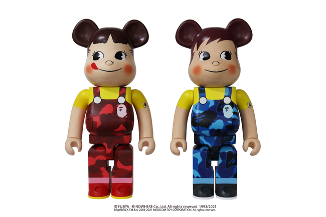 BAPE® × FUJIYA ペコちゃん＆ポコちゃん × BE@RBRICK - massive